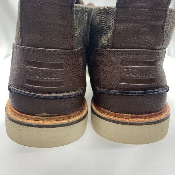 Toms Men's Dark Brown Tweed Chukka Boots SZ 11 CASUAL FALL CLASSIC - Picture 4 of 10